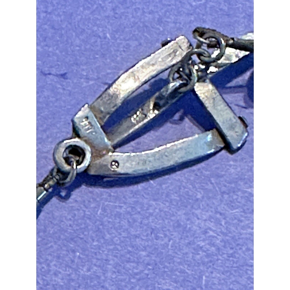 Necklace Turquoise Butterscotch Quartz Sterling Silver 999 Toggle Statement - Picture 11 of 16